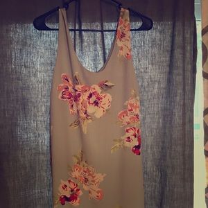 Light blue floral shift dress